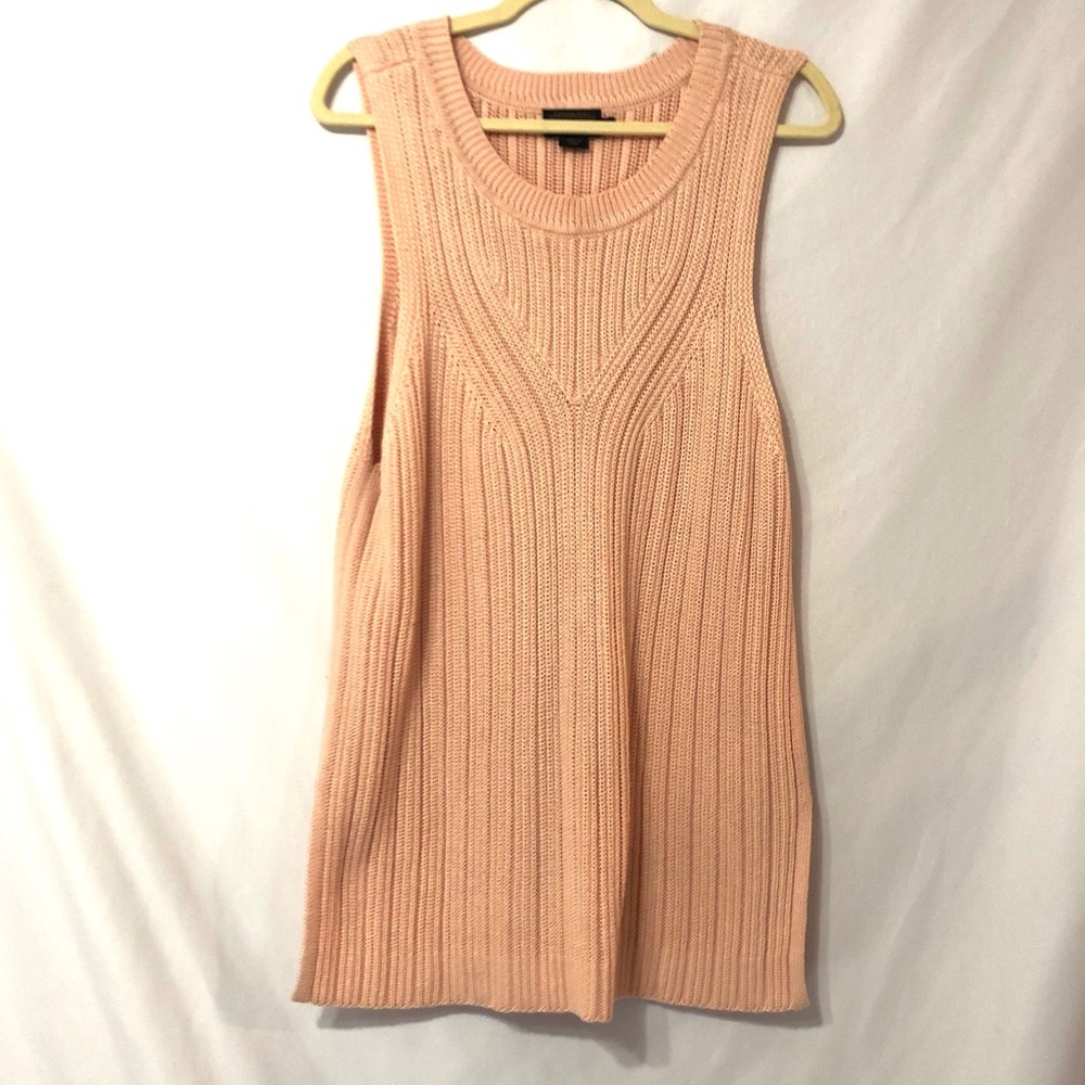 Pendleton Peach Knit Sleeveless Sweater XL